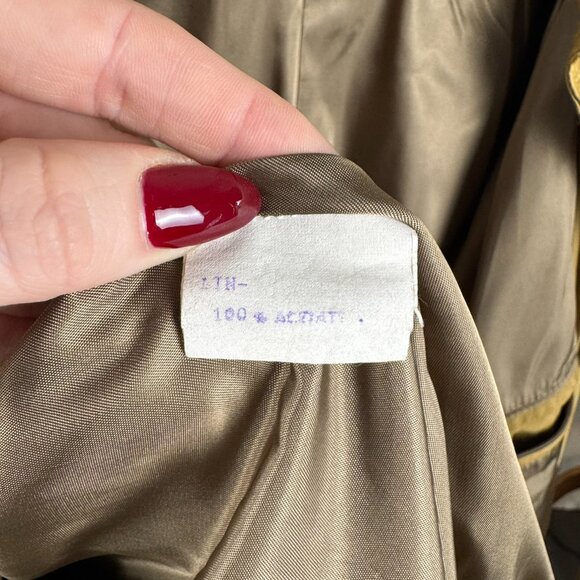 Vintage Leather Bomber Jacket Tan Men's Large - Picture 14 of 16